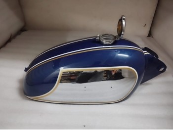 FIT FOR DUCATI 350CC SCRAMBLER BLUE & CHROME PETROL TANK AND MONZA CAP