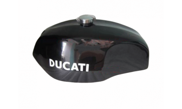 DUCATI 750 GT 1972 BLACK PAINTED ALUMINIUM FUEL PETROL TANK + MONZA CAP |Fit For