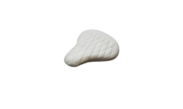 HARLEY BOBBER CHOPPER SPORTSTER WHITE DEEP DISH SOLO SEAT DIAMOND STYLE |Fit For
