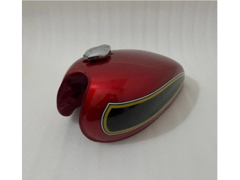 Fit for Honda CB550 CB550K 1974-75 Cherry & Black Painted Petrol Gas Tank Steel +Cap