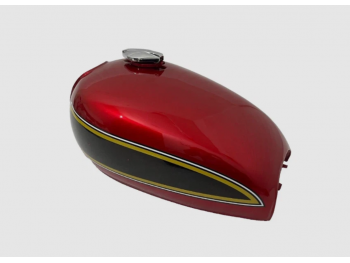Fit for Honda CB550 CB550K 1974-75 Cherry & Black Painted Petrol Gas Tank Steel +Cap