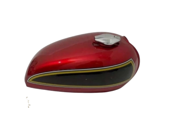 Fit for Honda CB550 CB550K 1974-75 Cherry & Black Painted Petrol Gas Tank Steel +Cap