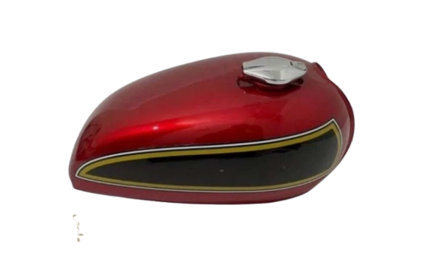 Fit for Honda CB550 CB550K 1974-75 Cherry & Black Painted Petrol Gas Tank Steel +Cap