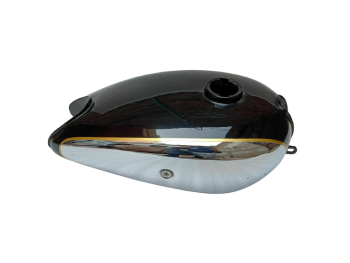 Horex Regina Chrome & Black Painted Steel Gas Fuel Tank (Small Version)(Fit For)