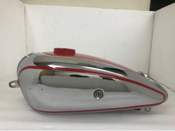 Horex Regina Chrome Red Paint Steel Fuel Tank (Small Version) |Fit For