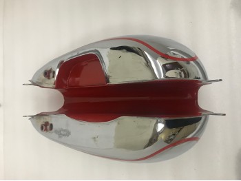 Horex Regina Chrome Red Paint Steel Fuel Tank (Small Version) |Fit For