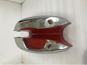 Horex Regina Chrome Red Paint Steel Fuel Tank (Small Version) |Fit For