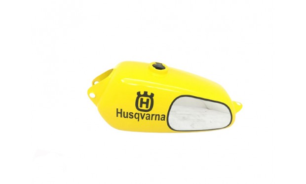 HUSQVARNA 1974 CR 250 WR 250 MAG REPRO YELLOW PAINTED CHROME STEEL TANK|Fit For