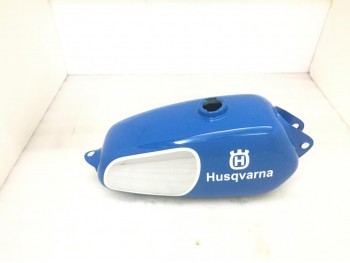 HUSQVARNA 1974 CR 250 WR 250 MAG REPRO BLUE PAINTED CHROME STEEL TANK|Fit For