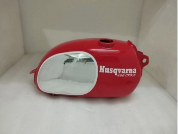 Fit For Husqvarna Husky 400 Cross 1970 Model Chrome & Red Tank +Cap
