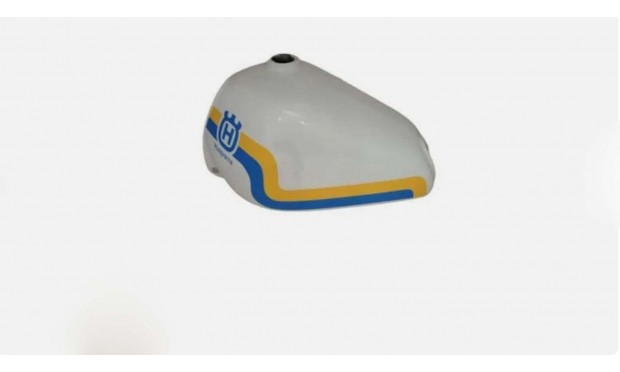 Fit For HUSQVARNA CR WR XC 250 430 White Yellow & Blue Aluminium Tank 1981-1983