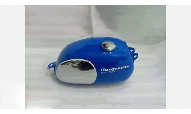 Fit For Husqvarna Husky 400 Cross 1970 Model Chrome & Blue Petrol Tank +Cap