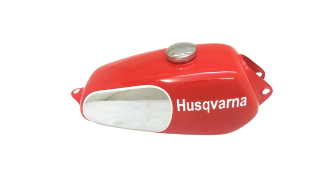 HUSQVARNA 1974 CR 250 WR 250 MAG REPRO RED PAINTED ALUMINUM TANK + CAP |Fit For