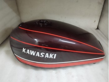 Fit For Kawasaki Z1- 900 Aluminium Black & Orange Petrol Tank 1972 - 1975+Cap