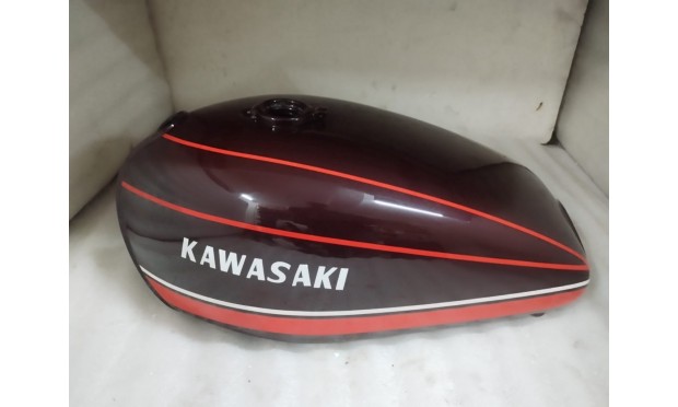 Fit For Kawasaki Z1- 900 Aluminium Black & Orange Petrol Tank 1972 - 1975+Cap