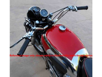 FIT FOR MATCHLESS AJS TWIN G9 G12 RED PAINTED CHROME STEEL PETROL TANK + Cap + Tap (Badges Not Included)