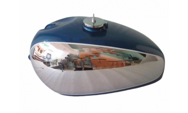 PANTHER M100 M120 CHROME AND BLUE PAINTED GAS FUEL TANK WITH FUEL CAP |Fit For