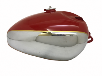 PANTHER M100 M120 CHROME AND RED PAINTED GAS FUEL TANK WITH FUEL CAP |Fit For