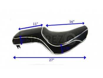 Royal Enfield Classic Dual Seat Black 1950s-60s |Fit For
