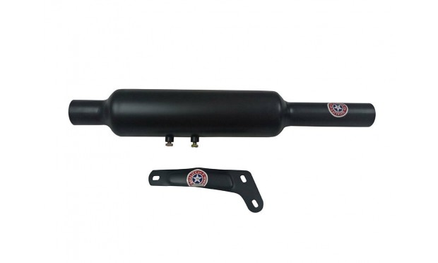 Royal Enfield Black Powder Coated 500cc Short Exhaust Silencer & Bracket|Fit For