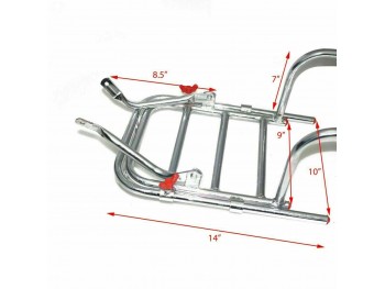 Adjustable Rear Luggage Carrier Chrome Finish For Royal Enfield|Fit For