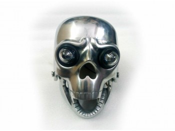 Royal Enfield Chopper Bobber Skull Headlight With Blue Light In Eyes|Fit For