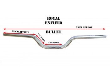 Royal Enfield Chrome Handle Bar Domestic (CLASSIC) Part # 591993/C|Fit For