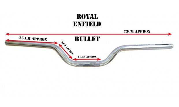 Royal Enfield Chrome Handle Bar Domestic (CLASSIC) Part # 591993/C|Fit For