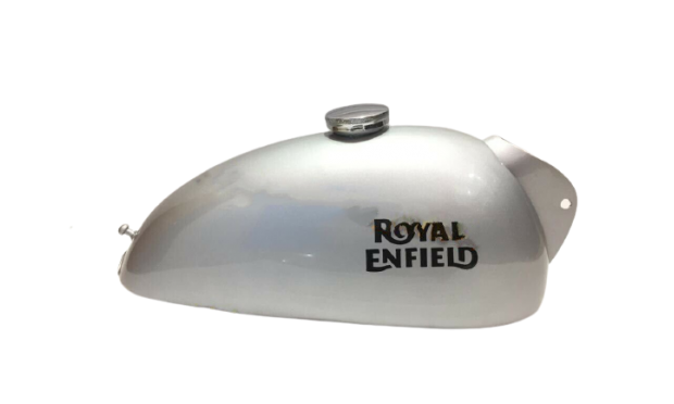 ROYAL ENFIELD TRIALS 1.5 GALLON SILVER PAINTED PETROL FUEL TANK |Fit For