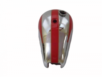 TRIUMPH T140 RED PAINTED AND CHROME PLATED GAS FUEL PETROL TANK |Fit For