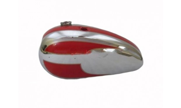 TRIUMPH T140 RED PAINTED AND CHROME PLATED GAS FUEL PETROL TANK |Fit For