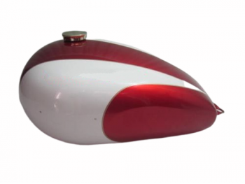 Triumph T150 Trident Cherry & Cream Painted Fuel Tank With Brass Cap & Tap|Fit For