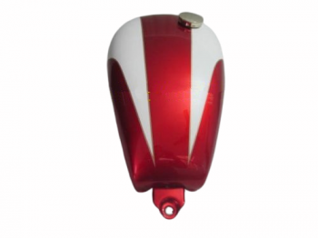 Triumph T150 Trident Cherry & Cream Painted Fuel Tank With Brass Cap & Tap|Fit For