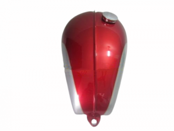 TRIUMPH T150 TRIDENT CHERRY & SILVER PAINTED FUEL TANK WITH CHROME CAP & TAP|Fit For