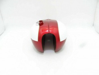 TRIUMPH T120 OIF RED & WHITE PAINTED STEEL FUEL TANK 1971 & ONWARDS|Fit For