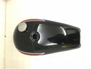 TRIUMPH T140 BLACK AND CHERRY PAINTED FUEL TANK + FREE BRASS CAP |Fit For