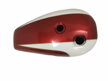 TRIUMPH T140 CHERRY & CREAM PAINTED OIL IN FRAME GAS PETROL TANK |Fit For