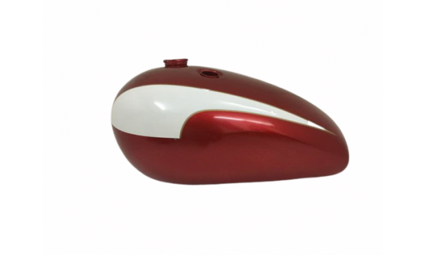 TRIUMPH T140 CHERRY & CREAM PAINTED OIL IN FRAME GAS PETROL TANK |Fit For