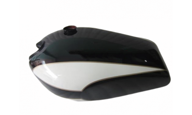 TRIUMPH T160 BLACK AND WHITE PAINTED GAS FUEL TANK |Fit For