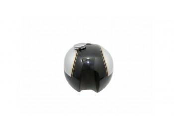 TRIUMPH T140 BLACK & SILVER PAINTED OIF ALUMINUM FUEL PETROL TANK+ CAP |Fit For