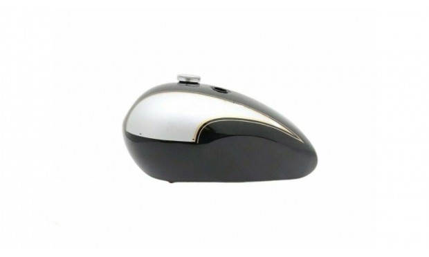 TRIUMPH T140 BLACK & SILVER PAINTED OIF ALUMINUM FUEL PETROL TANK+ CAP |Fit For