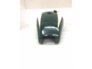 TRIUMPH T140 GREEN & CREAM PAINTED STEEL FUEL PETROL TANK |Fit For