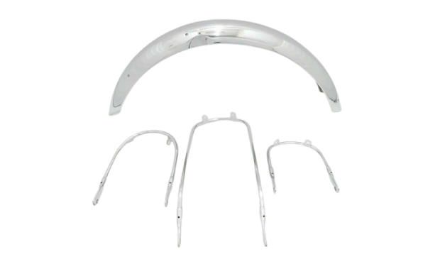 TRIUMPH T140 BONNEVILLE FRONT CHROME MUDGUARD WITH STAYS |Fit For