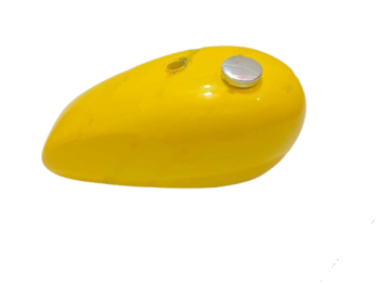 Triumph T140 Yellow Painted Steel Gas Fuel Tank With Cap +Taps |Fit For