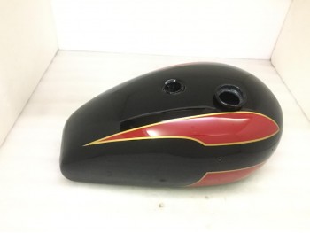 TRIUMPH T140 RED & BLACK PAINTED STEEL FUEL PETROL TANK |Fit For