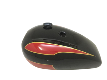 TRIUMPH T140 RED & BLACK PAINTED STEEL FUEL PETROL TANK |Fit For