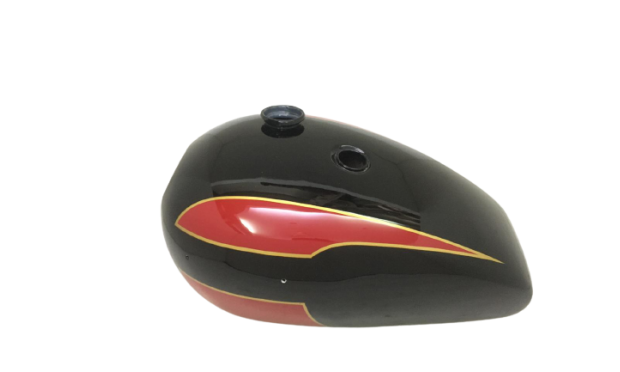 TRIUMPH T140 RED & BLACK PAINTED STEEL FUEL PETROL TANK |Fit For