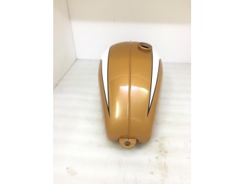 TRIUMPH T120 Golden & White Painted STEEL TANK | Fit For