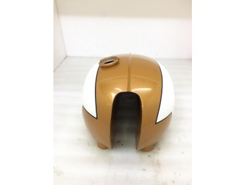 TRIUMPH T120 Golden & White Painted STEEL TANK | Fit For