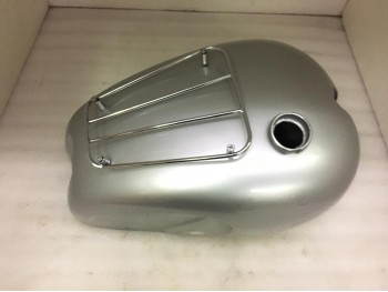 TRIUMPH T100 SILVER PETROL TANK WITH TOP GRILL |Fit For